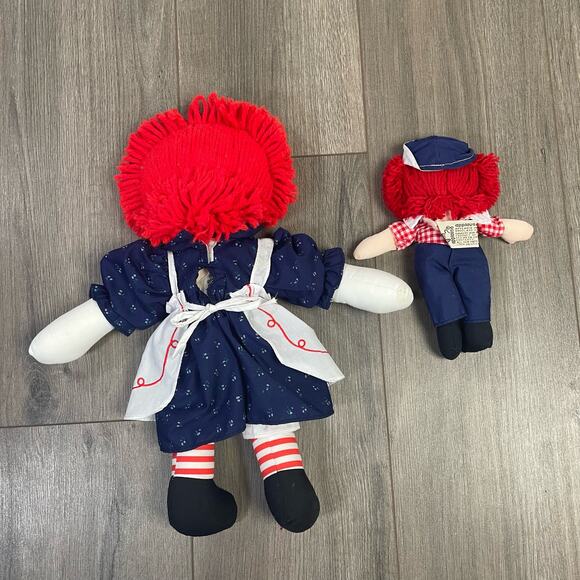 Raggedy Ann & Andy Doll Set - Red and Blue - Picture 4 of 10